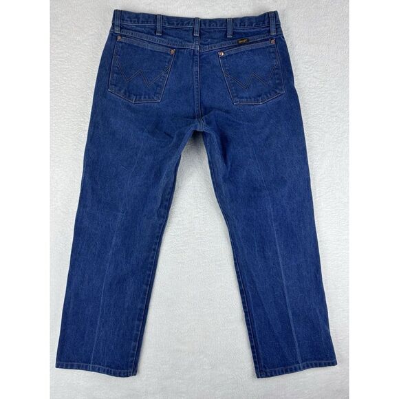Wrangler Jeans Mens Blue High Rise Medium Wash Jeans Size 38x30 (36x28 Measured) - Picture 10 of 13